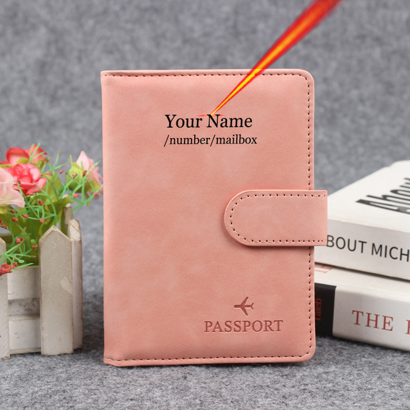 Travel Accessories Wallet - Botão magnético capa de passaporte personalizar